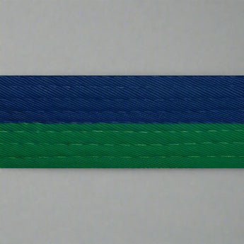 Half blue with half color belt