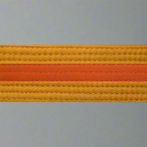 Gold belt with stripe