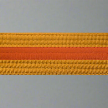 Gold belt with stripe