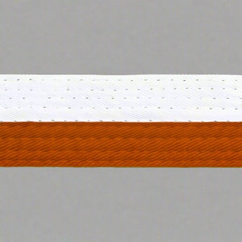 Half white with half color belt