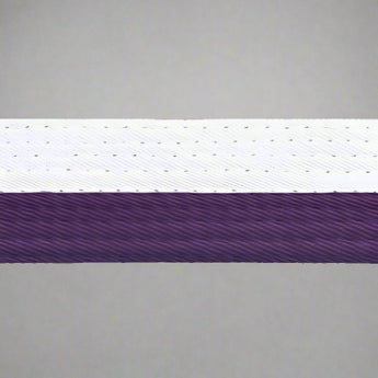 Half white with half color belt