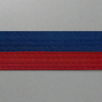 Half blue with half color belt